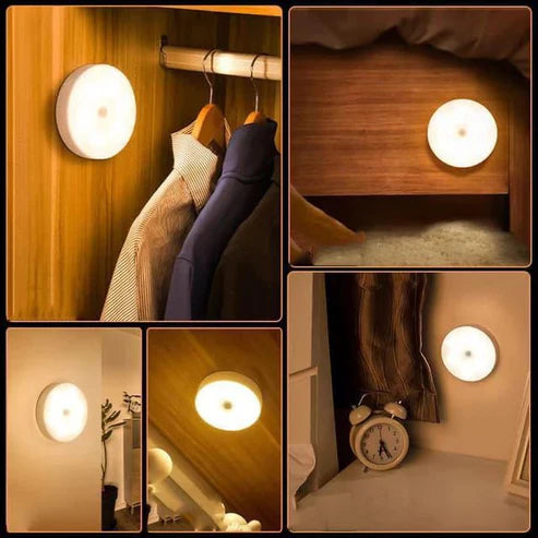 Motion Sensor LED Night Light - Auto-On Light for Closets & Hallways