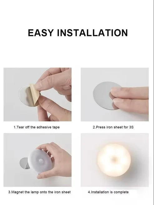 Motion Sensor LED Night Light - Auto-On Light for Closets & Hallways