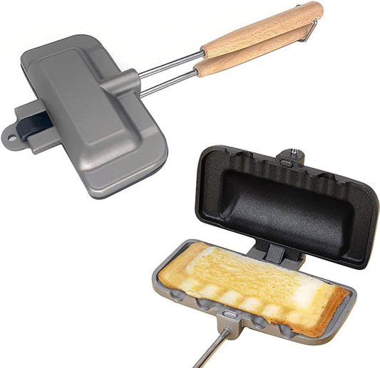 Sorandy Non-Stick Sandwich Maker Pan - Double Sided Frying Pan with Heat Resistant Handles