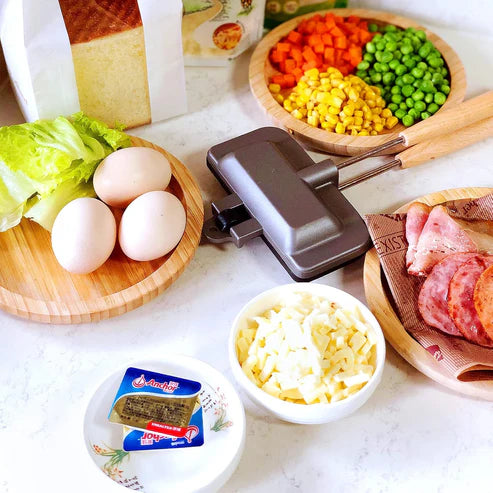Sorandy Non-Stick Sandwich Maker Pan - Double Sided Frying Pan with Heat Resistant Handles